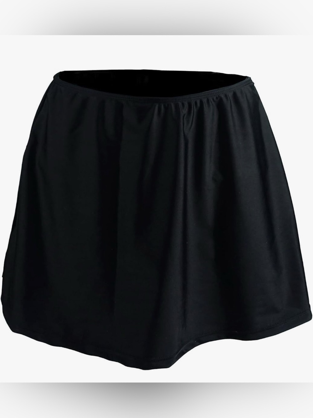 COCOSHIP Women's Swim Skirt Skirted Bikini Bottoms Skirt Black 18 Plus